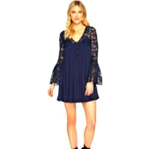 Nwt Romeo and Juliet navy blue lace mini-dress